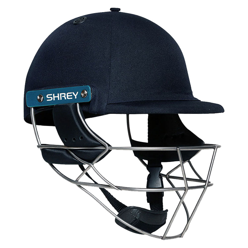 Shrey Masterclass Air 2.0 Batting Helmet Stainless Steel Navy: Stag Sports